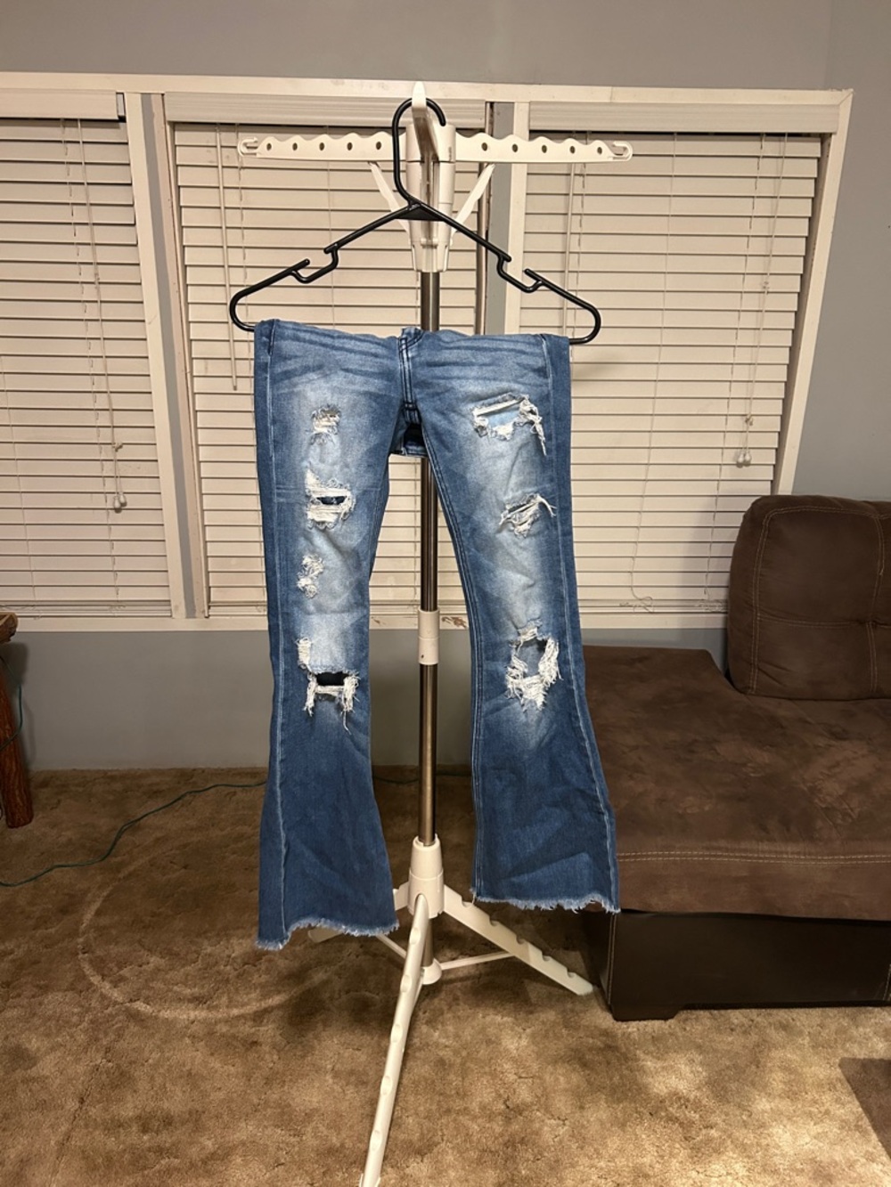 KanCan Distressed Medium Blue Flare Jeans